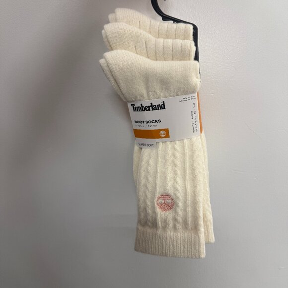 NWT Timberland Women's Super Soft Boot Socks 3pc Size 6.5-9.5 43TB477516TA-CT TJ - Picture 1 of 4